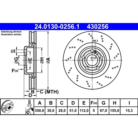 24.0130-0256.1 - Brake Disc 