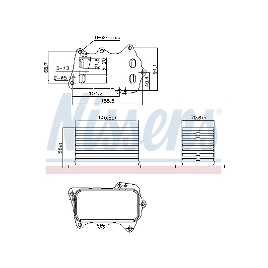 91359 - Oljekylare, motor 