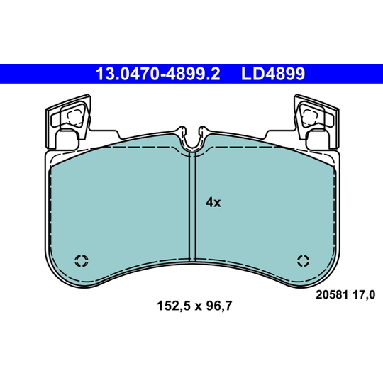 13.0470-4899.2 - Brake Pad Set, disc brake 