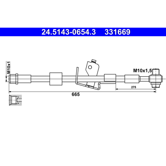 24.5143-0654.3 - Brake Hose 