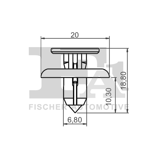 77-30010.5 - Clip, trim/protection strip 