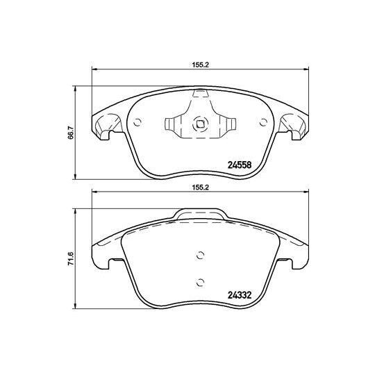 P 61 117X - Brake Pad Set, disc brake 