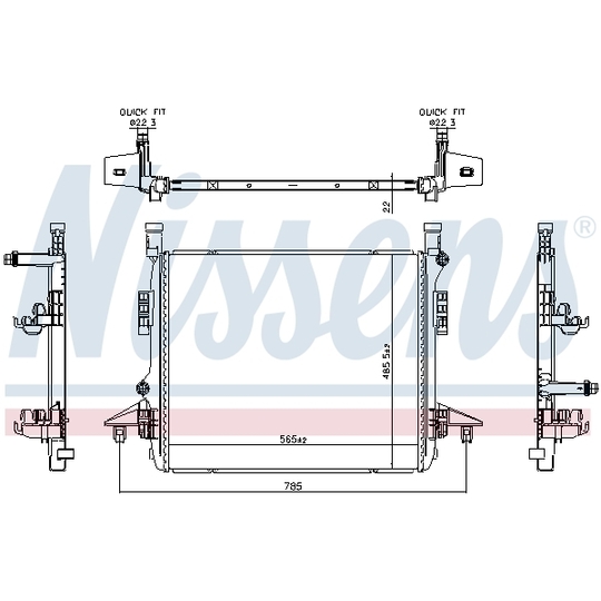 606780 - Radiator, engine cooling 