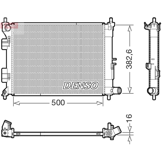 DRM41032 - Radiaator, mootorijahutus 