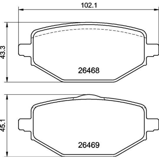 P 68 076 - Brake Pad Set, disc brake 