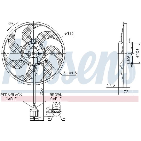 850072 - Fan, radiator 