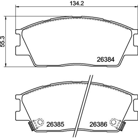 P 30 126 - Brake Pad Set, disc brake 