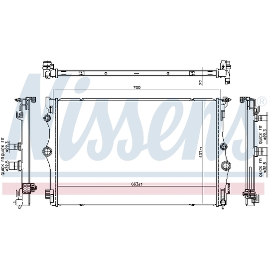 606815 - Radiator, engine cooling 