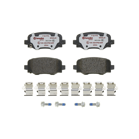 P 23 177X - Brake Pad Set, disc brake 