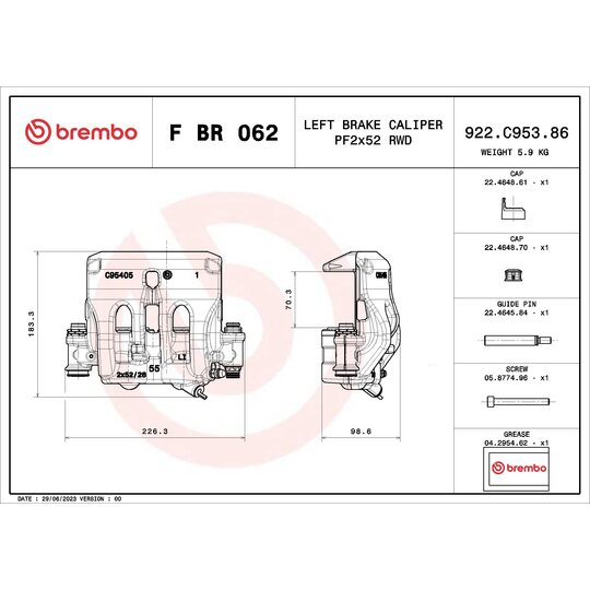 F BR 062 - Brake Caliper 