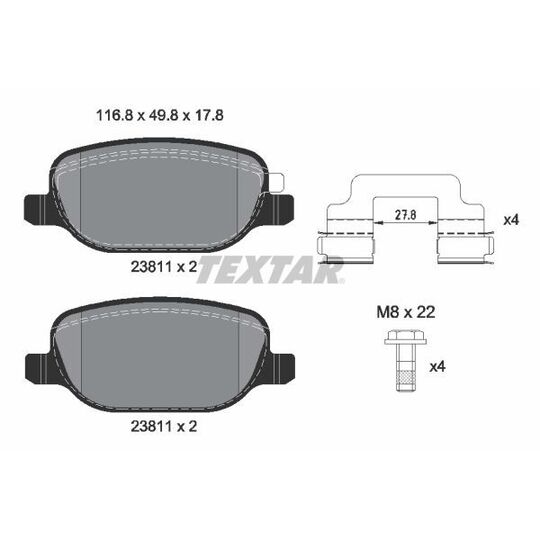 2381103 - Brake Pad Set, disc brake 