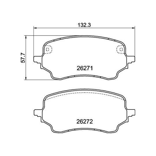 P 24 236 - Brake Pad Set, disc brake 