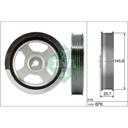 544 0176 10 - Belt Pulley, crankshaft 