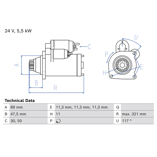 0 986 026 360 - Startmotor 