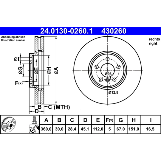 24.0130-0260.1 - Brake Disc 