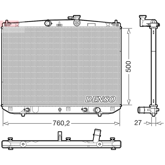 DRM51020 - Radiaator, mootorijahutus 