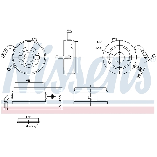 91470 - Oil Cooler, engine oil 