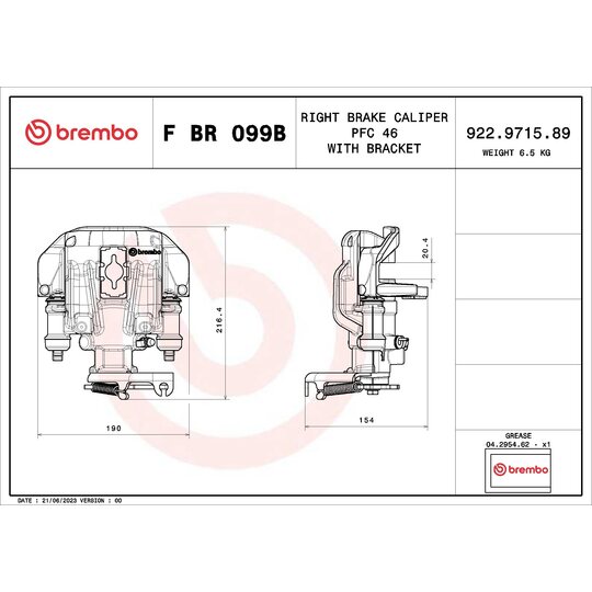 F BR 099B - Brake Caliper 