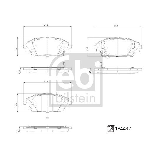 184437 - Brake Pad Set, disc brake 