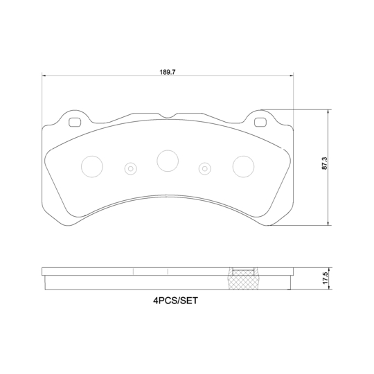 P 86 034 - Brake Pad Set, disc brake 