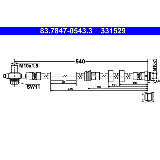 83.7847-0543.3 - Brake Hose 