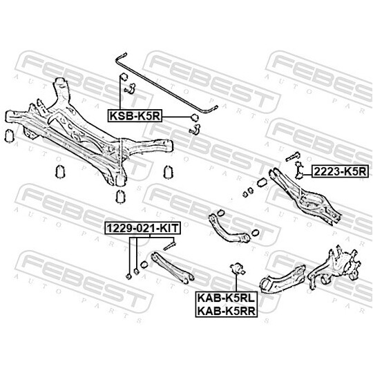 KAB-K5RR - Control Arm-/Trailing Arm Bush 
