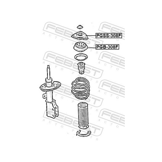 PGSS-308F - Suspension Strut Support Mount 