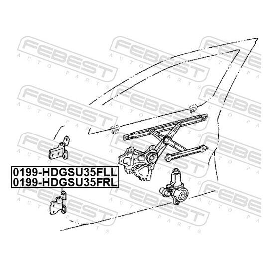 0199-HDGSU35FRL - Dörrgångjärn 