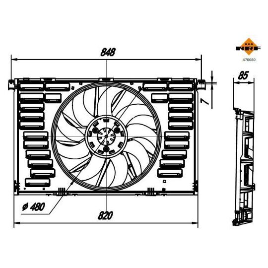 470080 - Fan, radiator 