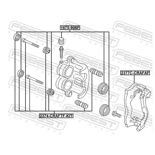 2377C-CRAFAF - Brake Caliper Bracket Set 