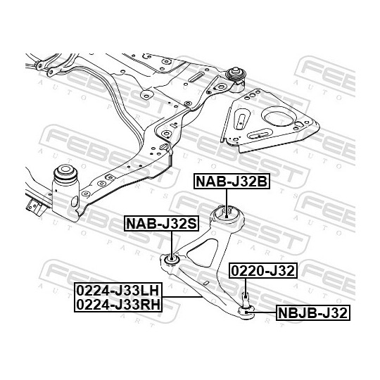 0224-J33LH - Track Control Arm 