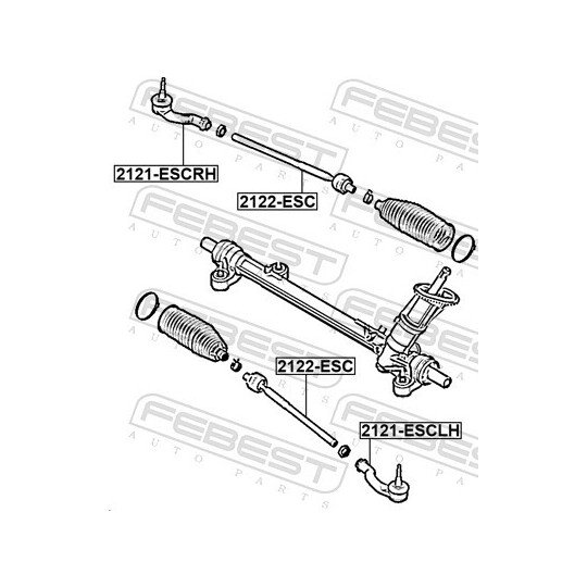 2122-ESC - Tie Rod Axle Joint 