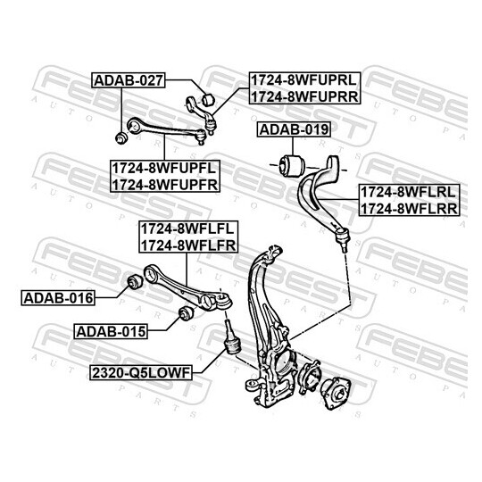 1724-8WFLRL - Track Control Arm 