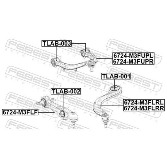 6724-M3FLF - Track Control Arm 