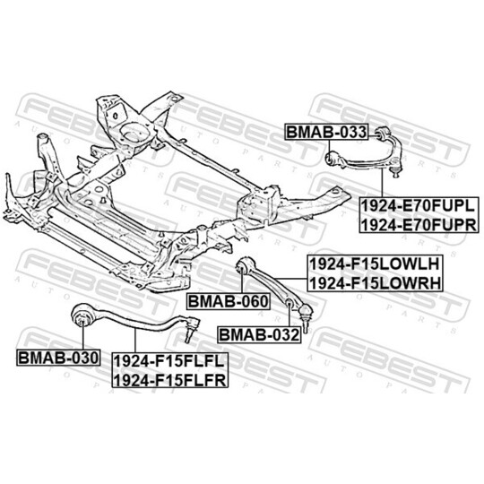 1924-F15FLFR - Track Control Arm 