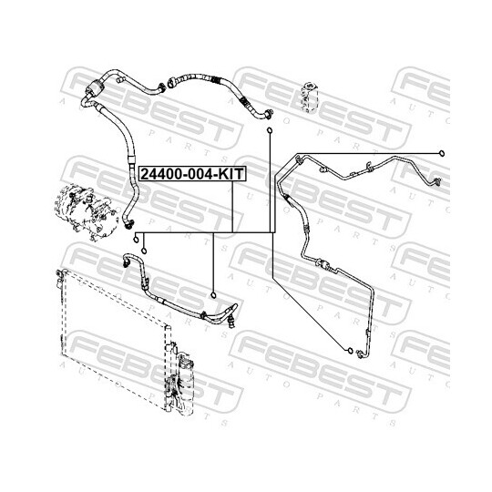 24400-004-KIT - Rõngastihend, kliimaseadme juhe 