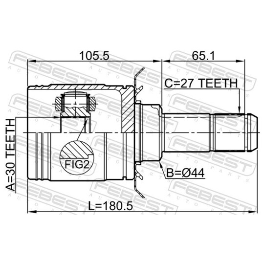 1911-F30R - Joint Kit, drive shaft 