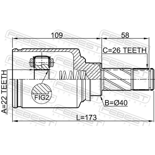 2411-SANIILH - Joint Kit, drive shaft 