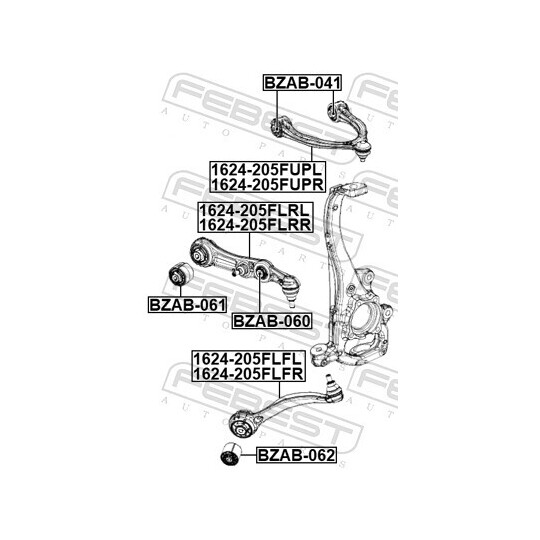 1624-205FUPR - Track Control Arm 