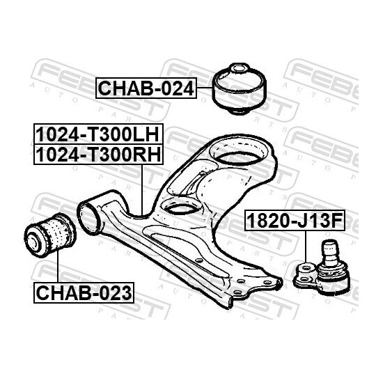 1024-T300LH - Track Control Arm 