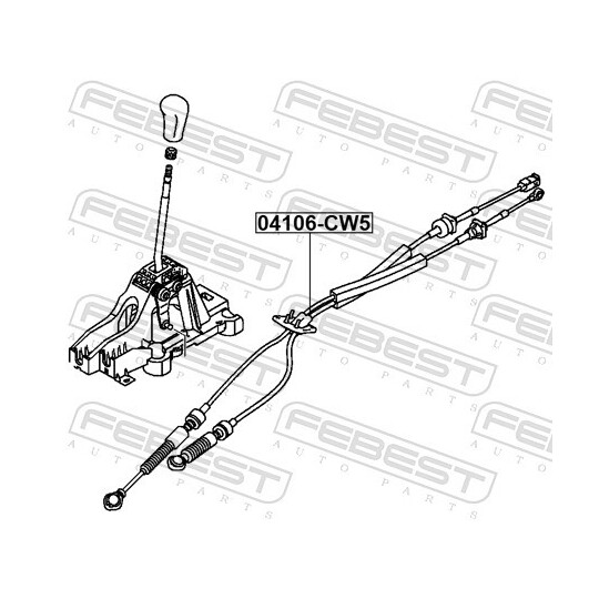 04106-CW5 - Cable, manual transmission 