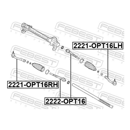 2221-OPT16LH - Tie rod end 