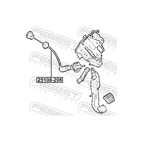 25108-206 - Cable Pull, clutch control 