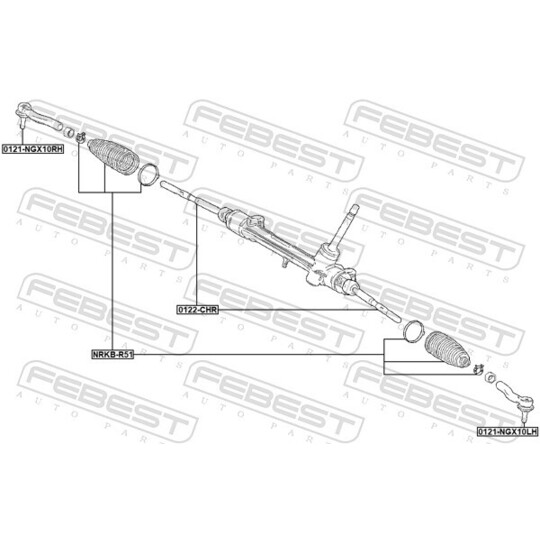 0121-NGX10LH - Tie rod end 