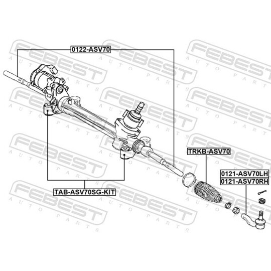 TAB-ASV70SG-KIT - Mounting, steering gear 