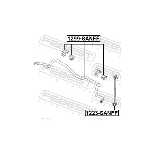 1299-SANFF - Stabiliser Bar, suspension 