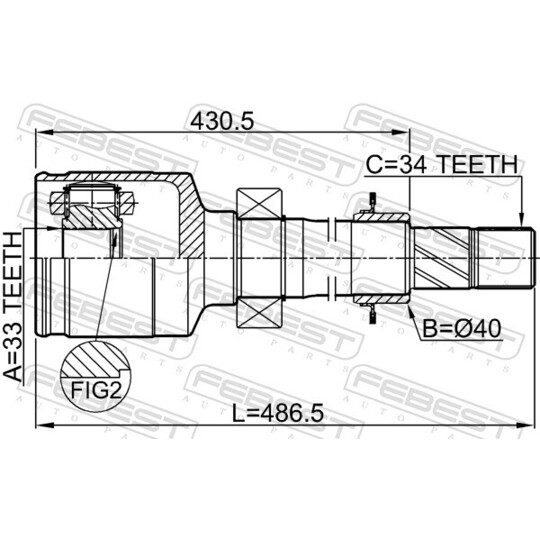 2411-CAPTRH - Joint Kit, drive shaft 