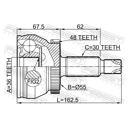 2210-OPTA48 - Joint Kit, drive shaft 