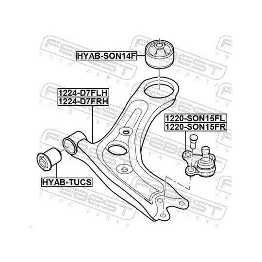 1224-D7FRH - Track Control Arm 