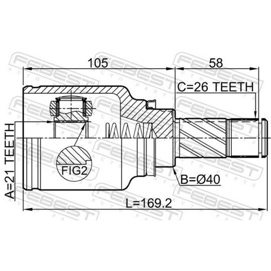 2411-SANIIRH - Joint Kit, drive shaft 